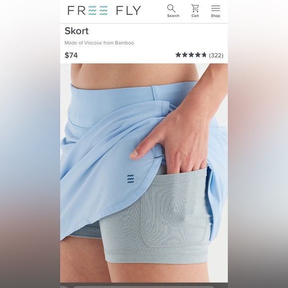 Free Fly Women's Bamboo-Lined Breeze Skort - Large - Picture 2 of 10